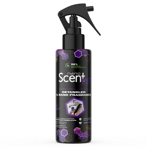 nanoSCENT Pet Detangler Spray – Leave-In Conditioner for Soft, Fresh-Smelling Fur